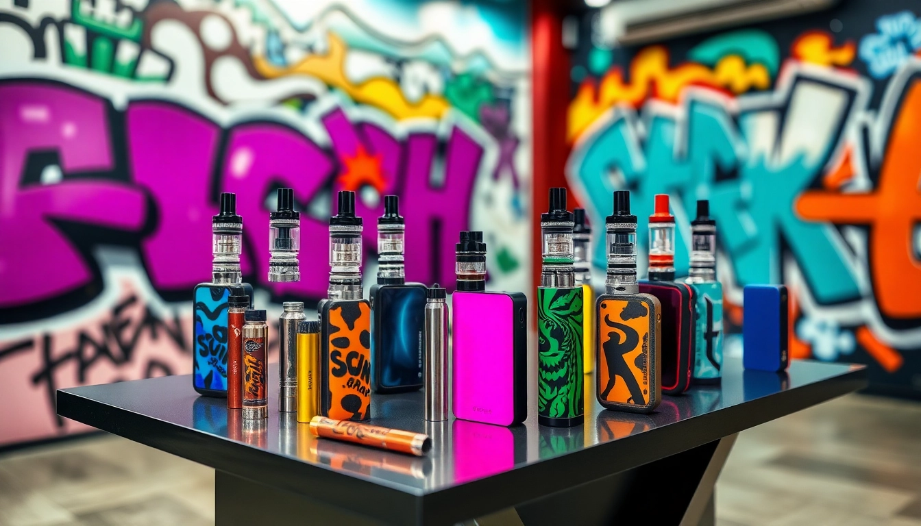 Showcase of dummy vapes in vibrant colors on display, highlighting unique designs and styles.