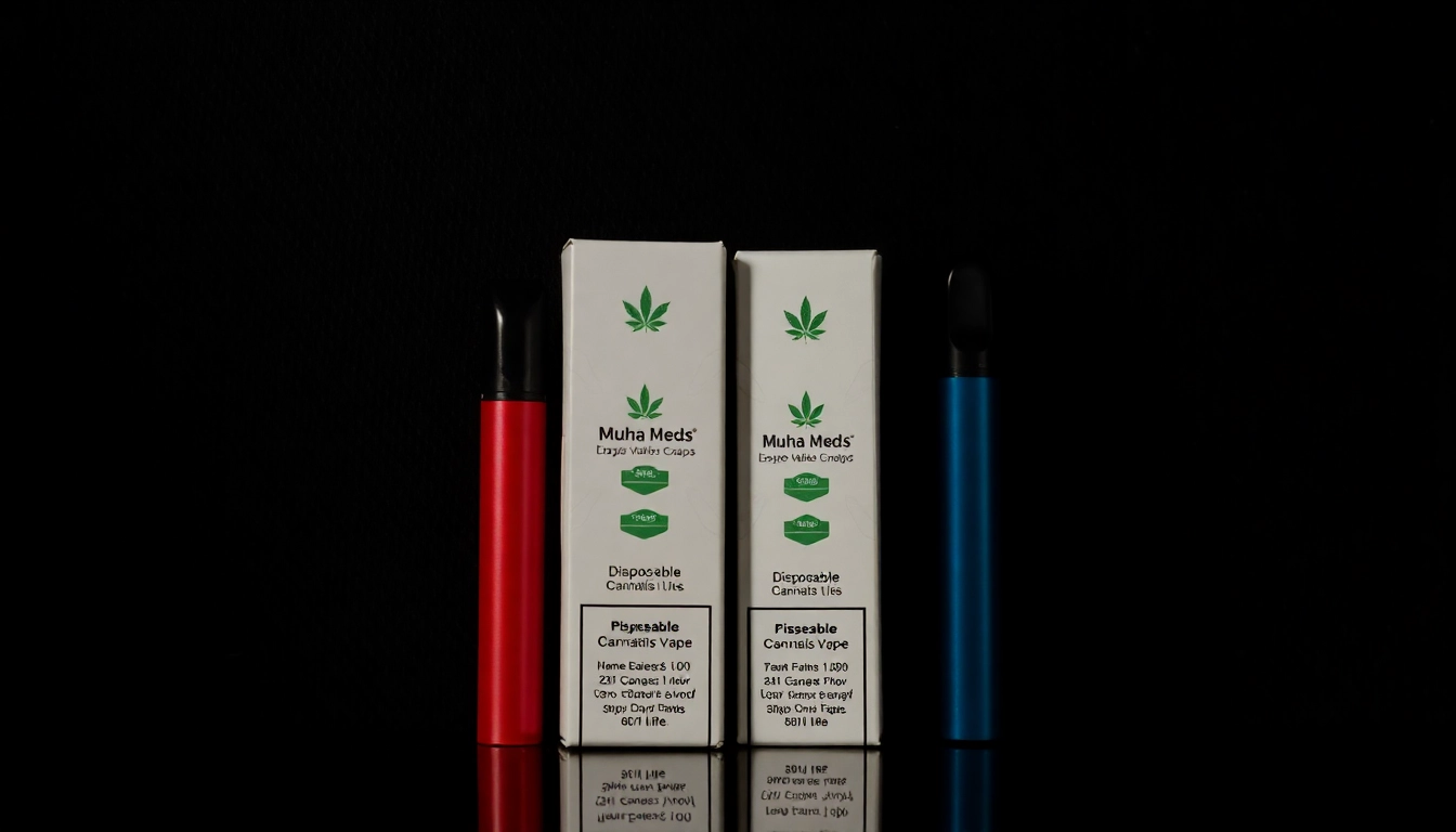 Highlighting Muha Meds Disposable Cannabis Vapes, showcasing their modern design and variety for a premium vaping experience.