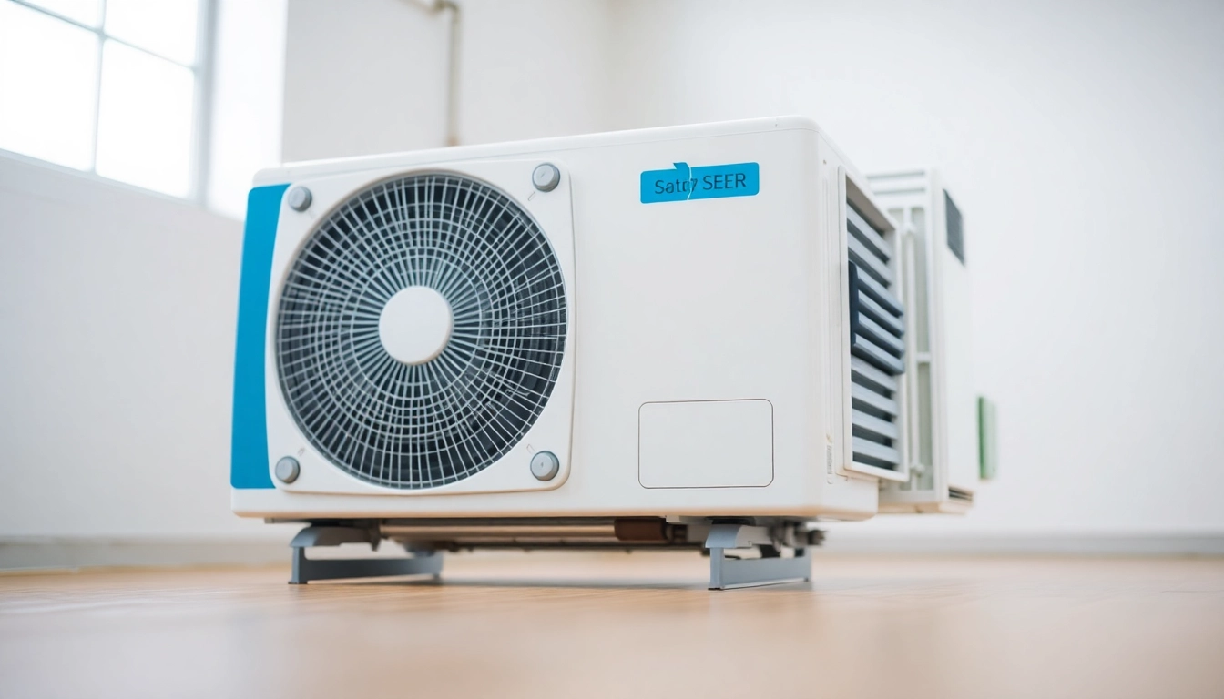 Learn what is seer in air conditioning by examining the energy efficiency of this air conditioning unit.