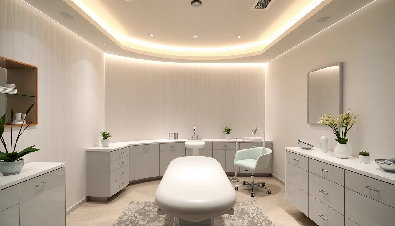 Behandlung in einer modernen Klinik für ästhetische Medizin mit beruhigender Atmosphäre.
