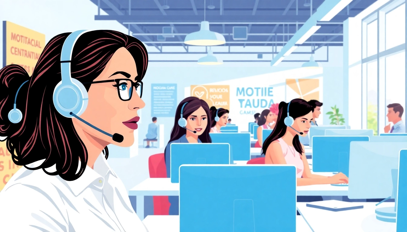 Engaged team at a call center in Tijuana providing exceptional customer service with a modern workspace.