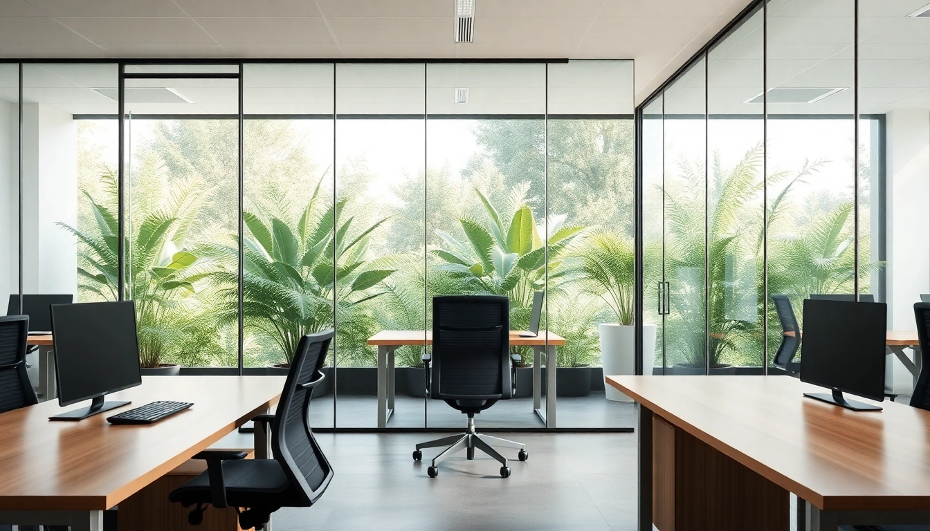 Enhance space visibility with movable glass partitions, fostering light and openness in office environments.