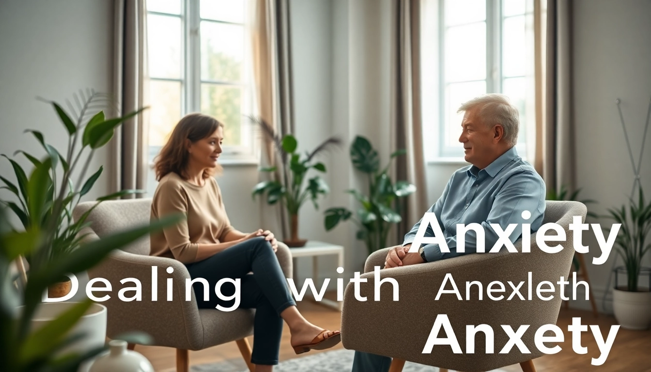 Guided therapy session focused on dealing with anxiety in a calming environment.