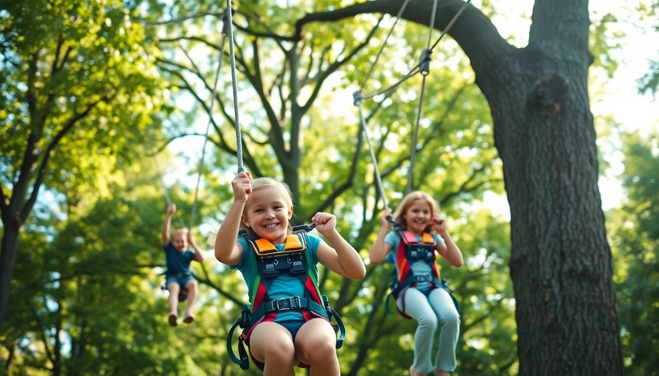 Family enjoying fun with ZIP WIRE KITS in a lively backyard adventure.