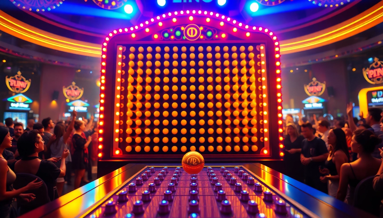 Menangkan hadiah di situs plinko dengan bola yang jatuh di papan Plinko yang penuh warna!