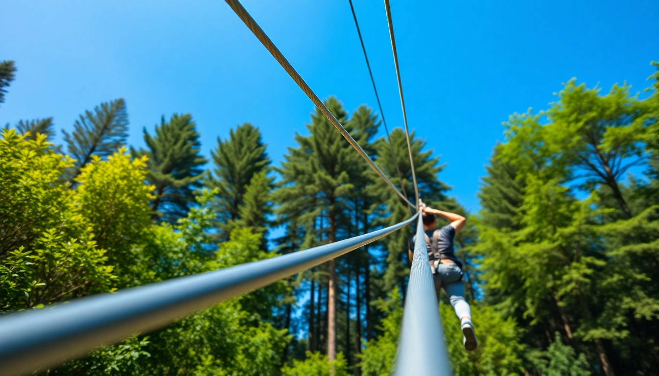Engaging image of zip wire kits showcasing adventure in a lush forest setting.