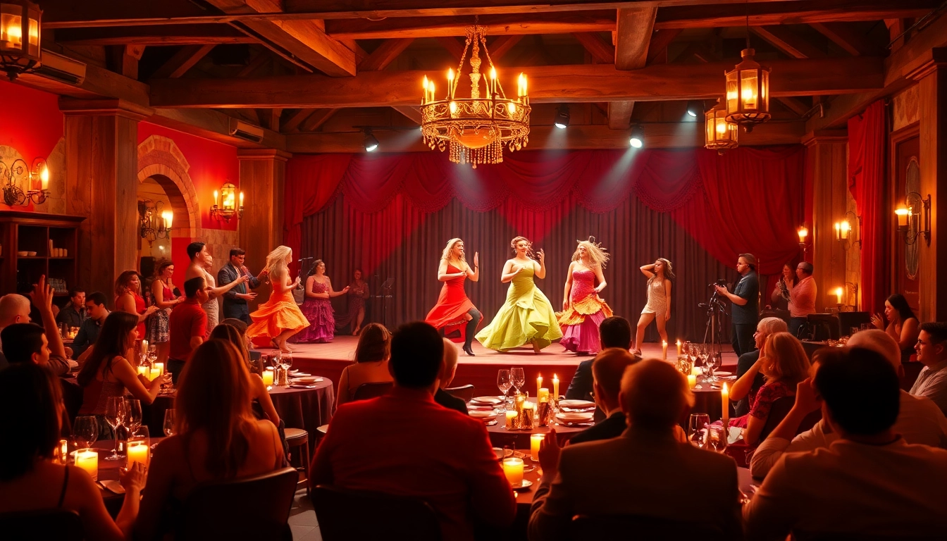 Enjoy an unforgettable experience at the best dinner show in las vegas with performers and a lively atmosphere.