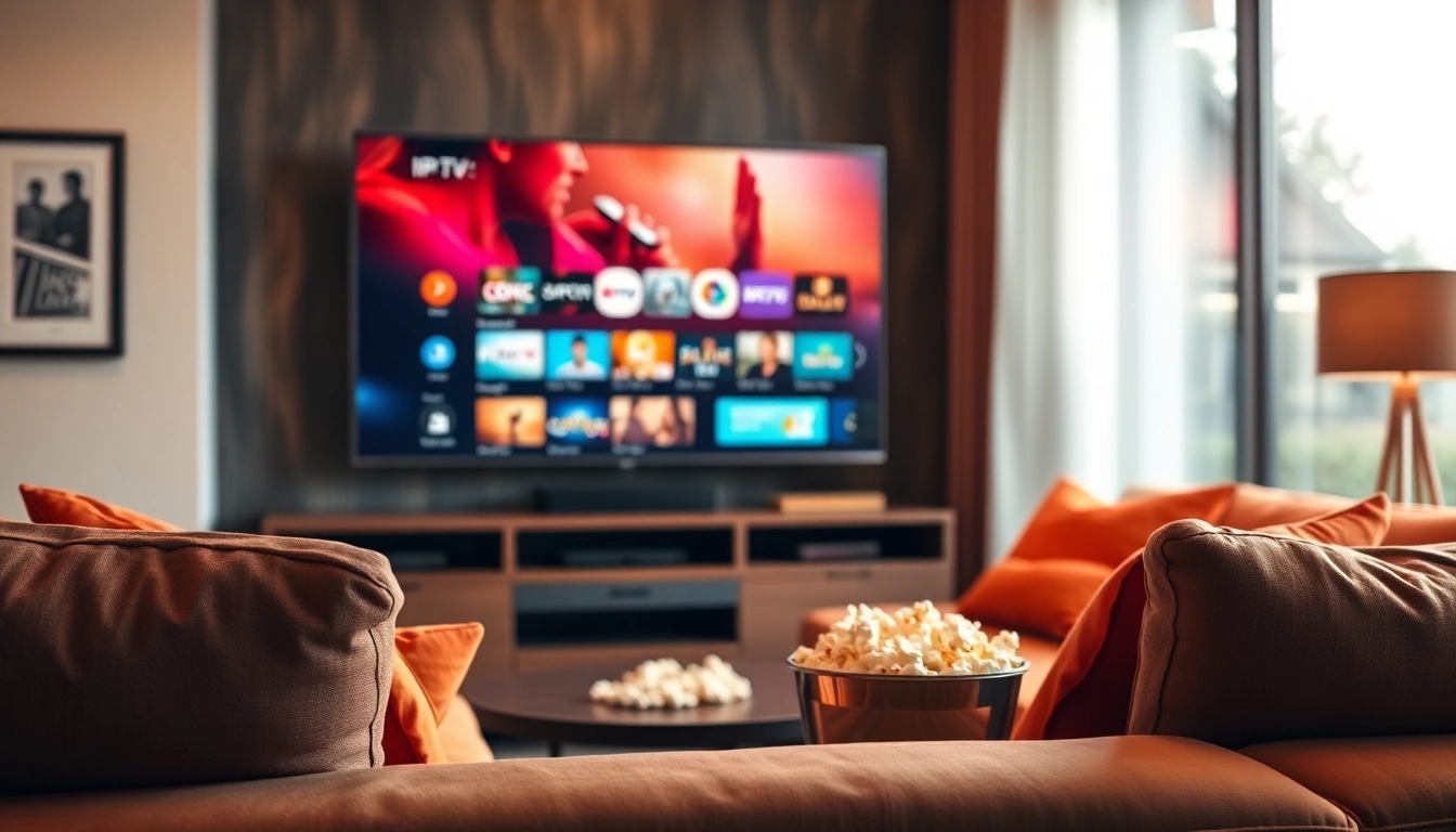 Comprar IPTV para disfrutar de entretenimiento en casa en una configuración moderna y acogedora.